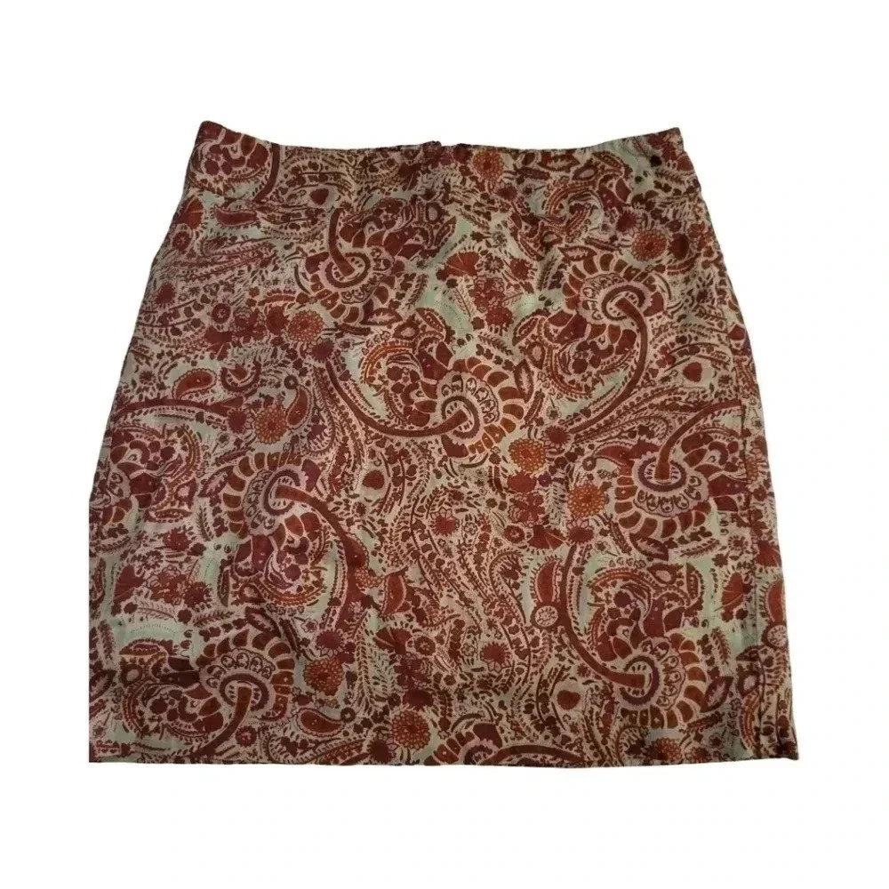 LOFT‎ Paisley Pencil Skirt Size 2P